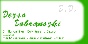 dezso dobranszki business card